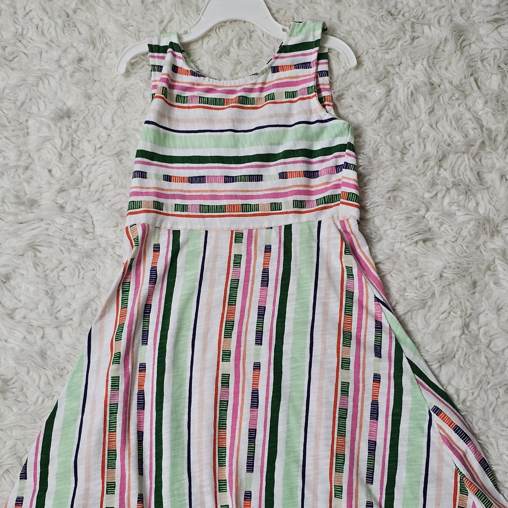 Crazy 8 Green and Pink Pleated Sundress